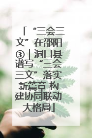 “三会三文”在邵阳③｜洞口县谱写“三会三文”落实新篇章 构建协同联动大格局
