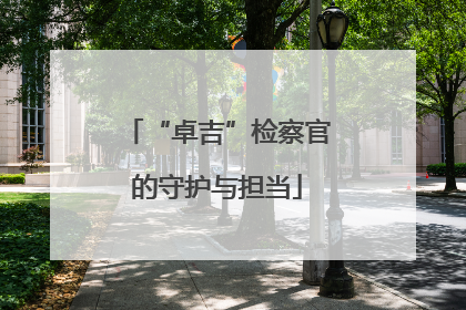 “卓吉”检察官的守护与担当