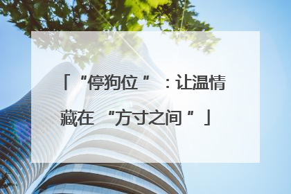 “停狗位 ”：让温情藏在 “方寸之间 ”