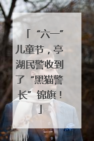 “六一”儿童节，亭湖民警收到了“黑猫警长”锦旗！