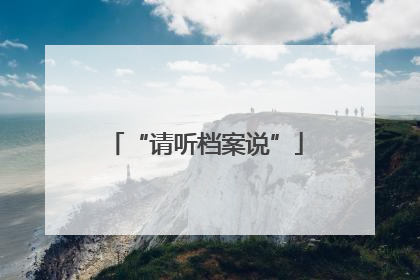 “请听档案说”