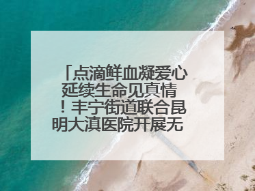 点滴鲜血凝爱心 延续生命见真情！丰宁街道联合昆明大滇医院开展无偿献血活动