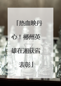 热血映丹心！郴州英雄在湘获省表彰