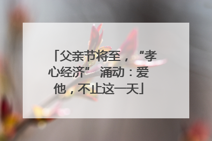 父亲节将至，“孝心经济” 涌动：爱他，不止这一天