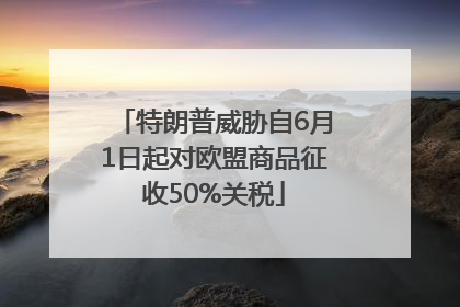 特朗普威胁自6月1日起对欧盟商品征收50%关税