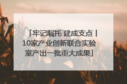 牢记嘱托 建成支点丨10家产业创新联合实验室产出一批重大成果