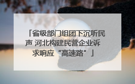 省级部门组团下沉听民声 河北构建民营企业诉求响应“高速路”