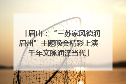 眉山：“三苏家风德润眉州”主题晚会精彩上演千年文脉润泽当代