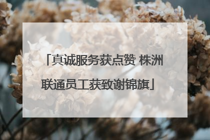 真诚服务获点赞 株洲联通员工获致谢锦旗