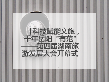 科技赋能文旅，千年岳阳“有范”——第四届湖南旅游发展大会开幕式暨文化旅游推介会侧记