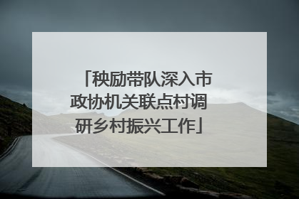 秧励带队深入市政协机关联点村调研乡村振兴工作