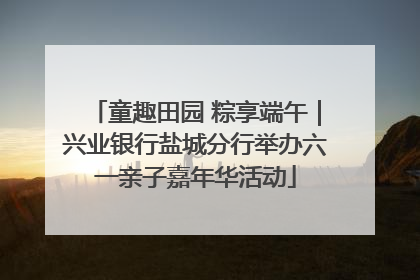 童趣田园 粽享端午｜兴业银行盐城分行举办六一亲子嘉年华活动