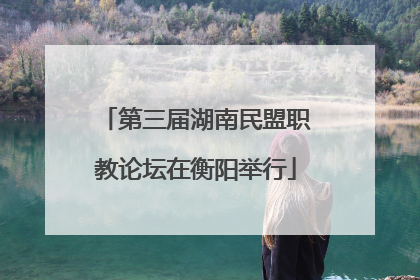 第三届湖南民盟职教论坛在衡阳举行