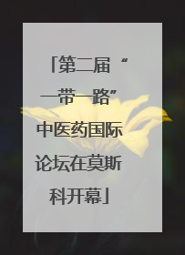 第二届“一带一路”中医药国际论坛在莫斯科开幕