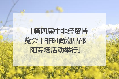 第四届中非经贸博览会中非时尚潮品邵阳专场活动举行