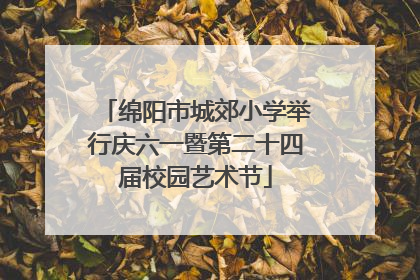 绵阳市城郊小学举行庆六一暨第二十四届校园艺术节