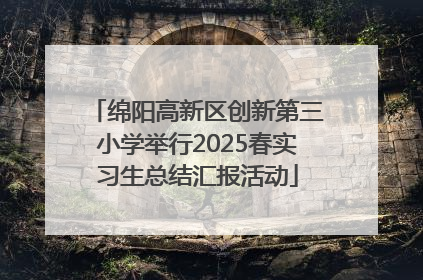 绵阳高新区创新第三小学举行2025春实习生总结汇报活动