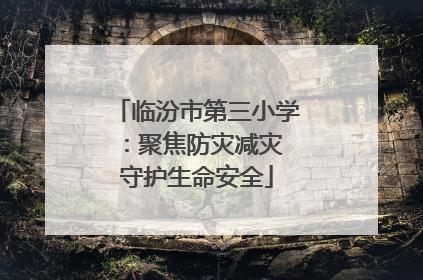 临汾市第三小学：聚焦防灾减灾 守护生命安全