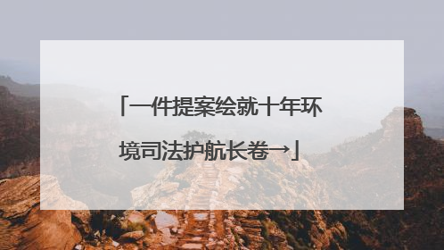 一件提案绘就十年环境司法护航长卷→