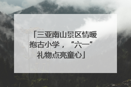 三亚南山景区情暖抱古小学，“六一”礼物点亮童心