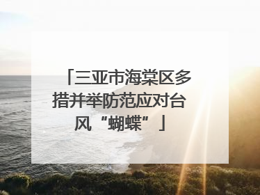 三亚市海棠区多措并举防范应对台风“蝴蝶”