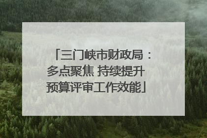 三门峡市财政局：多点聚焦 持续提升预算评审工作效能