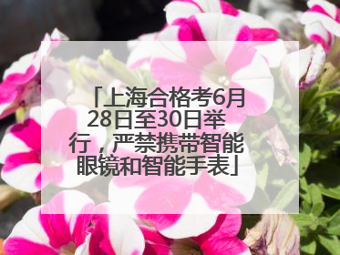 上海合格考6月28日至30日举行，严禁携带智能眼镜和智能手表