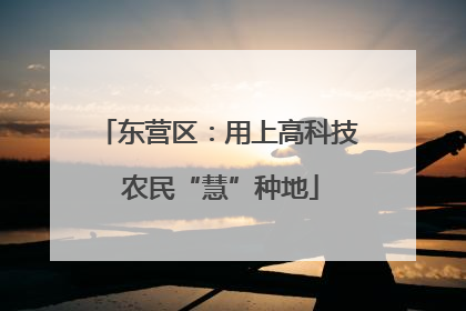 东营区：用上高科技 农民“慧”种地