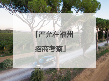 严允在福州招商考察