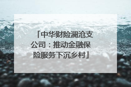 中华财险澜沧支公司：推动金融保险服务下沉乡村