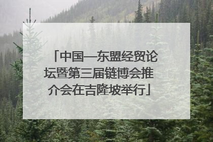 中国—东盟经贸论坛暨第三届链博会推介会在吉隆坡举行