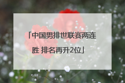 中国男排世联赛两连胜 排名再升2位