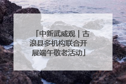 中新武威观｜古浪县多机构联合开展端午敬老活动