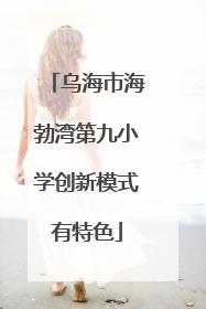 乌海市海勃湾第九小学创新模式有特色