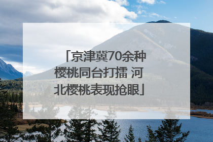 京津冀70余种樱桃同台打擂 河北樱桃表现抢眼