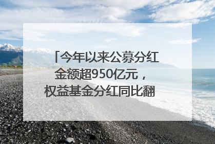今年以来公募分红金额超950亿元，权益基金分红同比翻倍｜招财猫