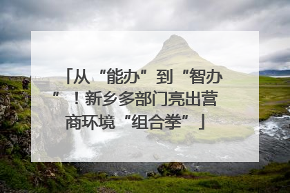 从“能办”到“智办”！新乡多部门亮出营商环境“组合拳”