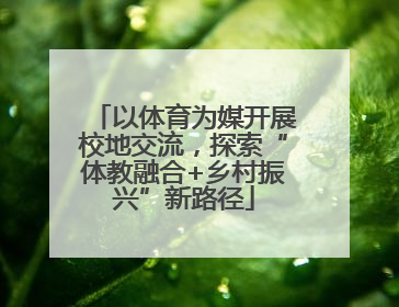 以体育为媒开展校地交流，探索“体教融合+乡村振兴”新路径