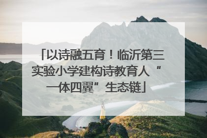 以诗融五育！临沂第三实验小学建构诗教育人“一体四翼”生态链