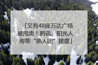 又有48座万达广场被甩卖！腾讯、阳光人寿等“熟人团”接盘