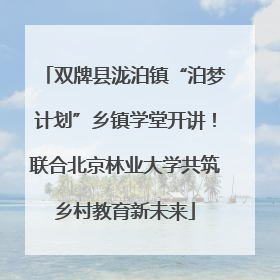 双牌县泷泊镇“泊梦计划”乡镇学堂开讲！联合北京林业大学共筑乡村教育新未来