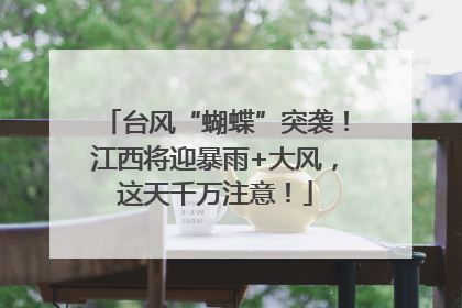 台风“蝴蝶”突袭！江西将迎暴雨+大风，这天千万注意！