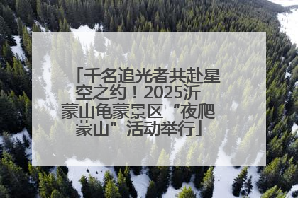 千名追光者共赴星空之约！2025沂蒙山龟蒙景区“夜爬蒙山”活动举行