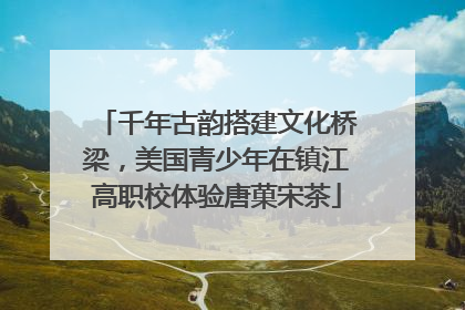 千年古韵搭建文化桥梁，美国青少年在镇江高职校体验唐菓宋茶