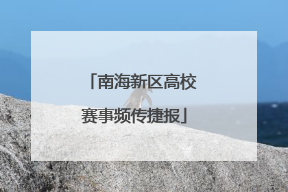 南海新区高校赛事频传捷报