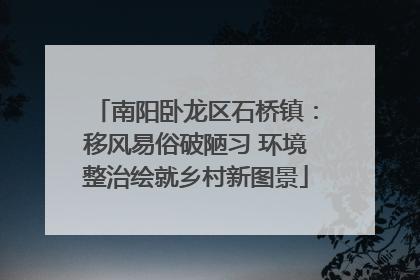 南阳卧龙区石桥镇：移风易俗破陋习 环境整治绘就乡村新图景