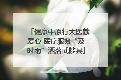 健康中原行大医献爱心 医疗服务“及时雨”洒落武陟县