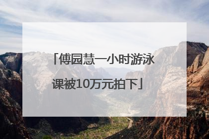 傅园慧一小时游泳课被10万元拍下