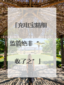 充电宝精细监管绝非“一收了之”