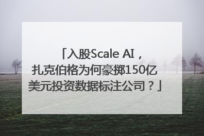 入股Scale AI，扎克伯格为何豪掷150亿美元投资数据标注公司？